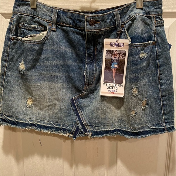Rewash Blue Denim Skirt - Picture 1 of 8